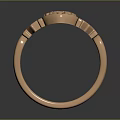Elegant Rose Gold Ring With Pave Gemstone Setting And Unique Band Design