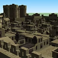 Ancient Architecture With Castle Towers And Traditional Rooftops In Historic Cityscape
