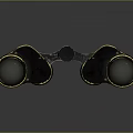 Vintage Leather Business Equipment Binoculars with Gold Accents and Professional Optics