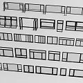 Window combination folding window casement window glass window sliding window floor-to-ceiling window bay window corner window 3d model