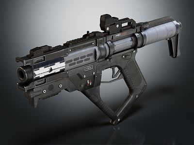 modern machine gun 3d model