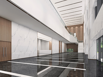 Modern Hall Foyer 3d model