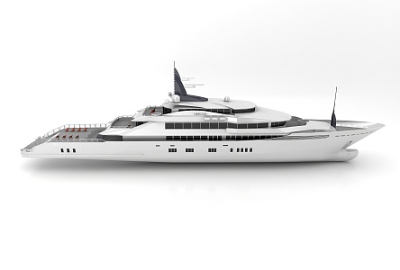 Modern Cruise Boat 3d model