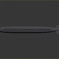 Dark Blue Submarine Watercraft With Streamlined Hull And Conning Tower Structure Design 3d model