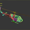 Green Army Helicopter With Classic Military Design And Detailed Exterior Features