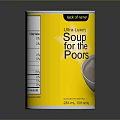 Life of Luxury Soup in Yellow Can with Bowl of Soup