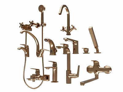 Modern faucet bathroom hardware 3d model