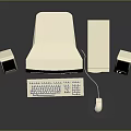 Complete Desktop Computer Setup With Monitor CPU Tower Keyboard Mouse And Speakers