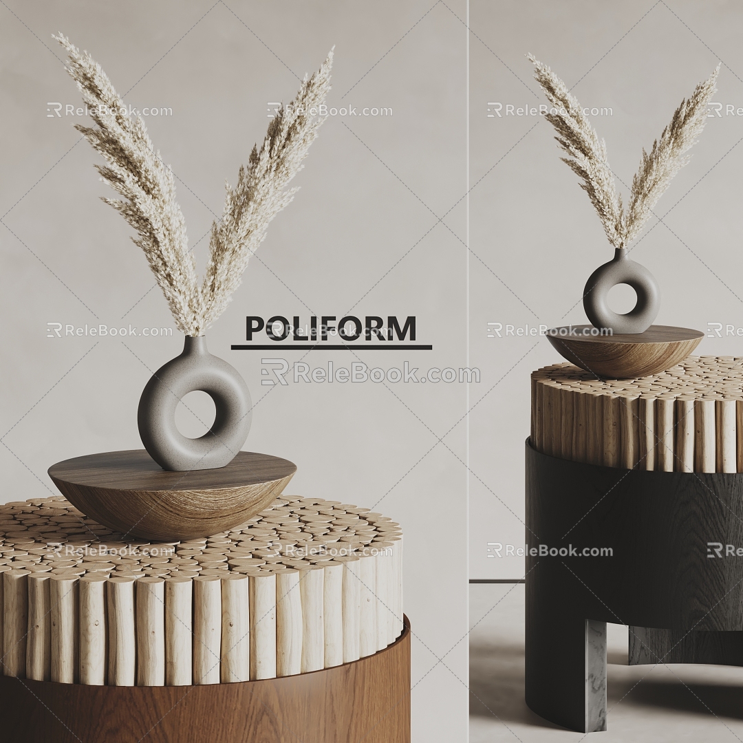 Modern Dried Branch Vase Plant Vase 3d model