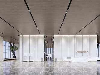 Modern Hall Lobby 3d model