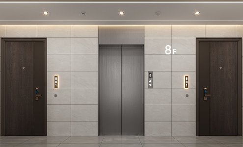 Elevator hall 3d model