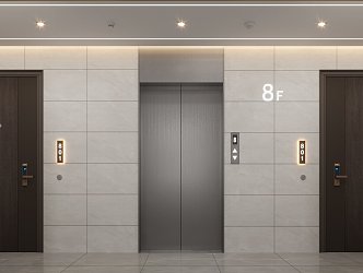 Elevator hall 3d model