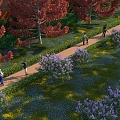 Park Greenway Leisure Entertainment Online Red Card Point Lawn Flower Sea Outdoor Landscape 3d model