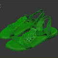 Stylish Women's Sandals With Black Straps Yellow Laces And Decorative Gemstones
