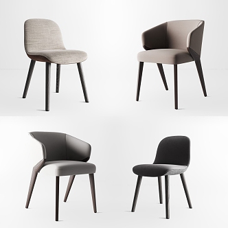 Modern single chair combination 3d model