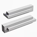 Modern Black Textured Door Handles Featuring Rectangular Design For Cabinet Furniture