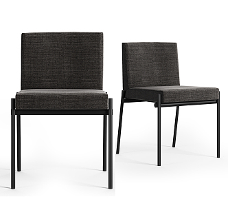 Modern Dining Chair Fabric Dining Chair 3d model