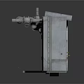 Industrial Equipment with Pipes Valves Metal Frame and Green Base Platform