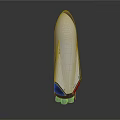 Modern Sleek Conical Device In White And Black With Wheels At The Bottom