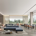 Modern reception area Sales office Negotiation area Rest area 3d model