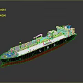 LNG Carrier Ship With White Hull Red Bottom And Deck Facilities For Gas Transport