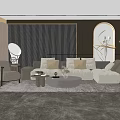 Modern Sofa Coffee Table Combination Sofa Coffee Table 3d model