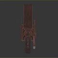 Sturdy Industrial Heavy Machinery Structure Featuring Tall Metal Frame And Base Supports