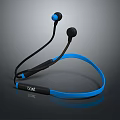 Stylish Wireless boAt Loop Neckband Audio Headphones Blue And Black Sound