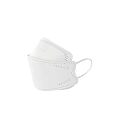 White Protective Face Mask With Ear Loops And Seam Details For Safety