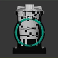 Industrial Water Pump With Black Body Green Motor And White Connector