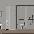 Modern Shower Sauna Interior Design With Glass Enclosure Shower Fixtures And Towel Rack