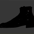 Fashionable Leather High Top Boots With Black And Red Color And Button Details