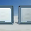 Blue Square Outdoor LED Flood Lights With Bright Illumination And Mounting Brackets