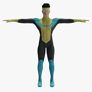 American Marvel Super Hero Invincible Young Xia Modern American Game Marvel Super Hero Invincible Young Xia 3d model