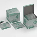 Open Medical First Aid Box Containing Emergency Cards With Cross And ECG Symbols