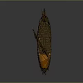 Ancient Sailing Ship Model Featuring Wooden Hull Orange Sails And Detailed Decorations