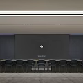 Modern Open Office Interior With Hanging Lights Desks Chairs Bookshelf Marble Countertop And City View