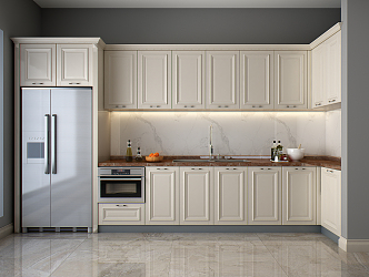 Jane European Kitchen Cabinet 3d model