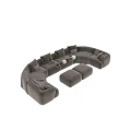 Modern Comfortable Sectional Sofa With Multiple Color Options And Cozy Cushions Design
