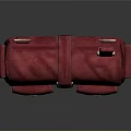Red Leather Crossbody Bag with Long Adjustable Strap and Metal Buckle Design