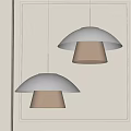 Modern Black and White Pendant Lights With Mushroom Shaped Layered Shades