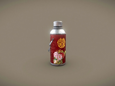 Chinese Kettle Water Bottle Old Items model