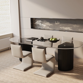 Modern table combination 3d model