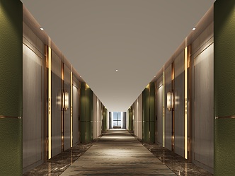 Modern Corridor Hotel Corridor 3d model