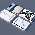 Modern Books And Magazines With New York Paris Themes And Minimalist Cover Designs
