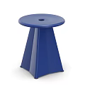 Modern Blue Stool With Round Top Conical Base And A Central Hole 3d model
