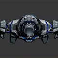 Futuristic Mechanical Robot Character With Blue Silver Armor And 3D Rendered Details