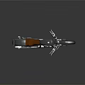 Black Motorcycle With Brown Seat Round Headlight And Silver Exhaust Pipes In Modern Retro Style