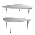 Modern Minimalist Coffee Table With Gray Concrete Top And Thin Metal Hairpin Legs