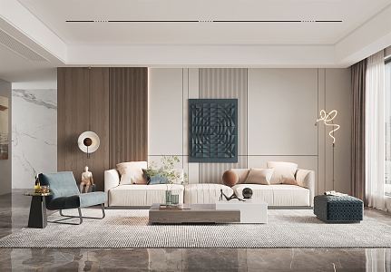 modern living room 3d model